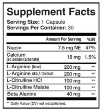 Memodyne supplement facts